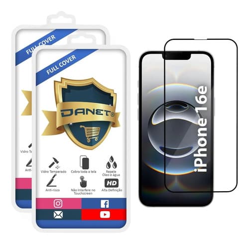 Kit 2x Película De Vidro Temperado 3d Para iPhone 16e 6.1 5g