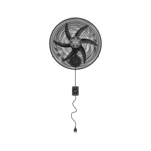Ventilador Oscilante De Parede 50cm 6 Pás Ventisol Monta Fácil 135w Preto