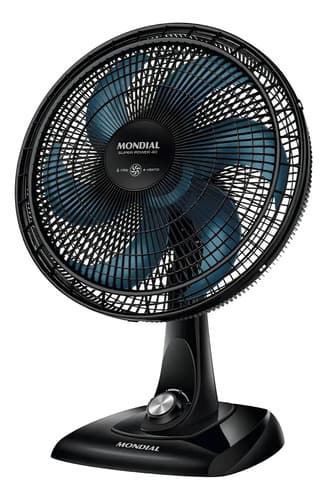 Ventilador De Mesa Mondial 6 Pás 140w Vsp-40-ap Preto - Pás Azul Diâmetro 40 cm