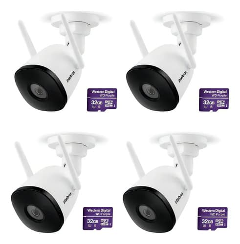 Kit 4 Câmeras De Vídeo Externa Wi-fi Full Hd Im5 Sc Com Cartão - Intelbras