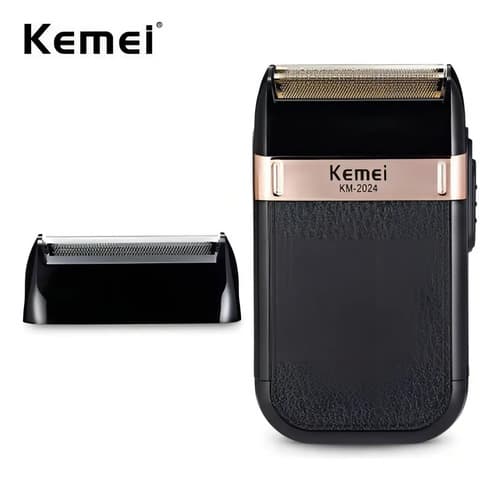 Barbeador Shaver Elétrico Sem Fio Kemei 2 Lâminas Km-2024