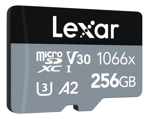 Cartão MicroSD 256GB Lexar Silver UHS-I 160MB/s Classe 10