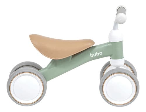 Bicicleta De Equilíbrio 4 Rodas Buba Retro Sem Pedal Verde