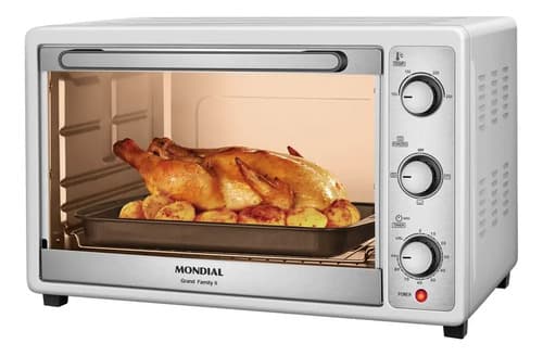 Forno Elétrico 52L Grand Family II, Mondial, Branco/Inox, 1800W FRN-52-W