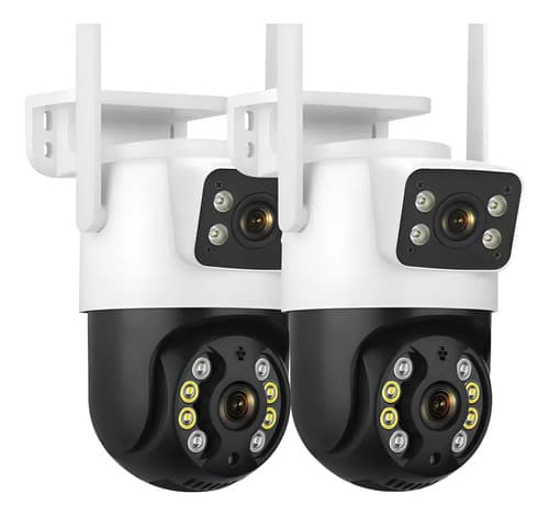 Kit 2 Camera Segurança A31 Icsee Prova D'agua Lente Dupla Cor Branco/preto Estary Shop