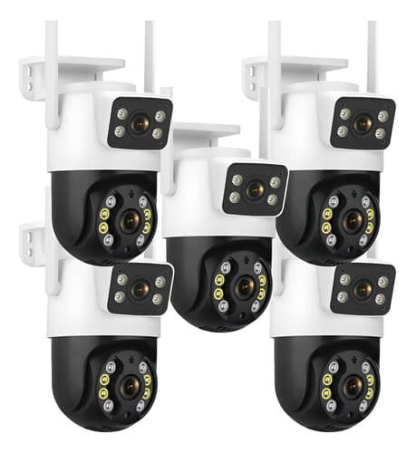 Kit 5 Camera Segurança A31 Icsee Prova D'agua Lente Dupla Cor Branco/preto Estary Shop