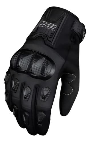 Luva Motoqueiro Moto Motociclista X11 Blackout Proteção Frio Cor Preto Tamanho Feminina G