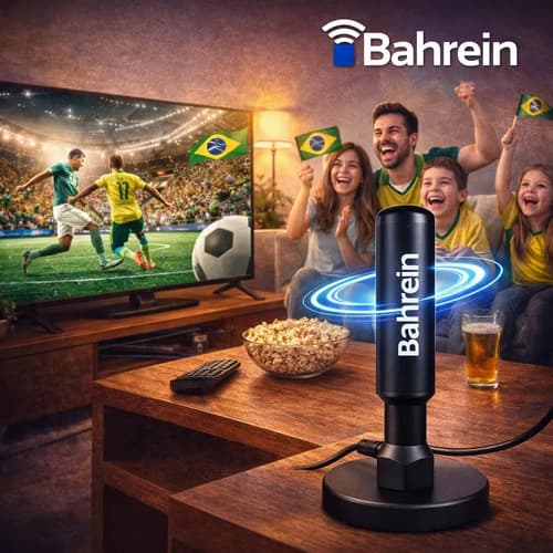 Antena Digital Sinal 4k Smart Tv Interna Externa Amplificador Hdtv Uhf Com Cabo Longo E Base Magnética Bahrein