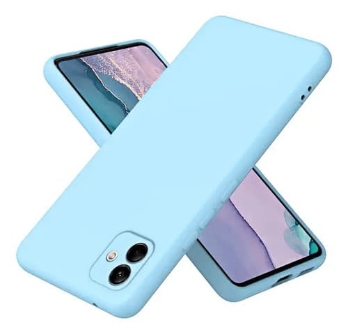Capa Capinha Silicone Aveludada Para Samsung Galaxy A05 Cor Azul-claro