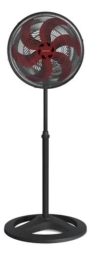 Ventilador de pé Ventisol Ventilador de Coluna Turbo 6 10037 turbo com 6 pás de Plástico vermelho estrutura preto, 40cm de diâmetro 60 Hz