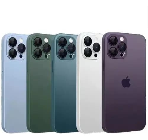 Capa Capinha De Vidro Premium Para iPhone 11 Ao 14 Pro Max Cor Branco Silver 12 Pro Max