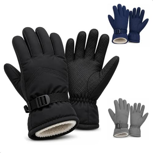 Luva De Motoqueiro Com Forro Motociclista Impermeavel Frio Inverno Chuva Moto Motoboy Motocicleta Forrada Ajustavel Confortavel Poliester Pelinho Viagens Viajar Tamanho Unico Cor Preto