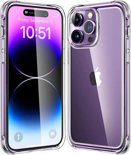 Capa Capinha Transparente Para iPhone 14 Pro Case Com Bordas Anti Impacto