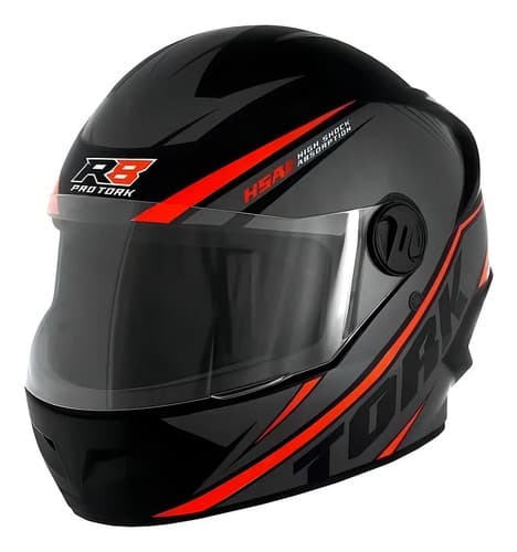 Capacete Moto Fechado Masculino E Feminino Pro Tork R8 Fosco Cor Preto Vermelho Tamanho M