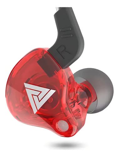 Fone Gamer Qkz Ak6 Intra Auricular P2 3.5mm Com Microfone Cor Vermelho