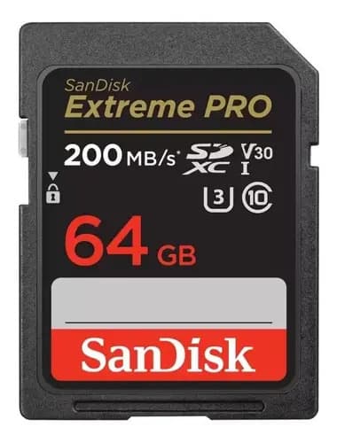 Cartão Memória Sandisk Sd Xc 64gb Extreme Pro 200 Mb/s