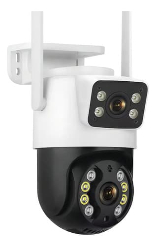 Camera Segurança A31 App Icsee Prova D'agua Lente Dupla 6mp Cor Branco/preto Estary Shop