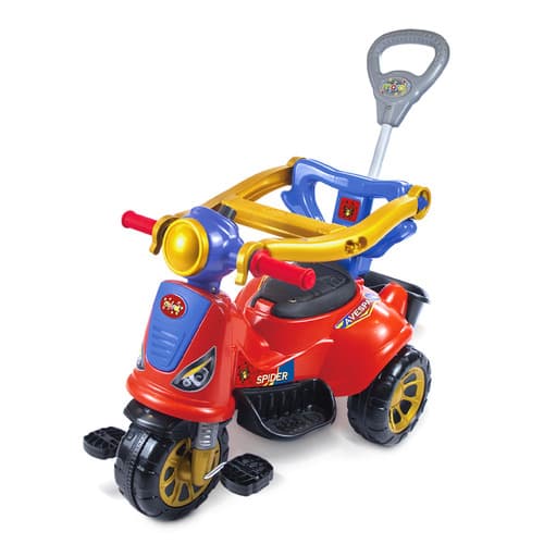 Triciclo Infantil Kids Avespa Carrinho De Passeio Com Empurrador Spider