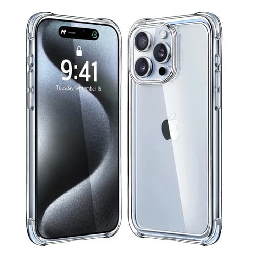 Capa Capinha Transparente Para iPhone 15 Pro Max Case Com Bordas Anti Impacto