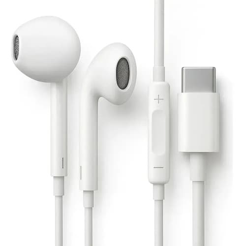 Fones De Ouvido Usb-c Tipo C Com Microfone Integrado Som Estéreo Alta Qualidade Controle De Chamadas Compatível Com iPhone 15 16 17 Android Samsung Xiaomi Motorola Conexão Direta Premium Eletric Teck