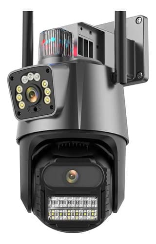 Câmera Segurança P11 Wifi 5g Lente Dupla 6mp App Icsee Grafite