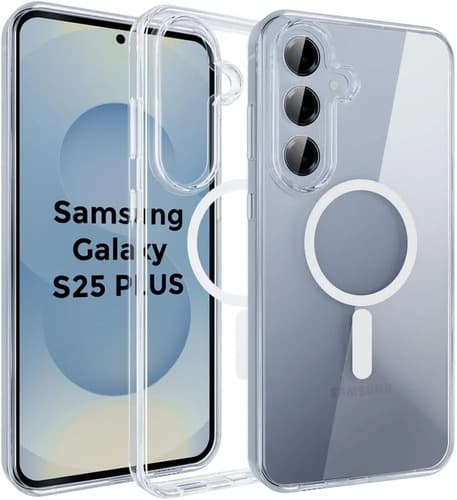 Capa Capinha Magnética Para Galaxy S25 Plus Case Transparent Transparente Somente Capa
