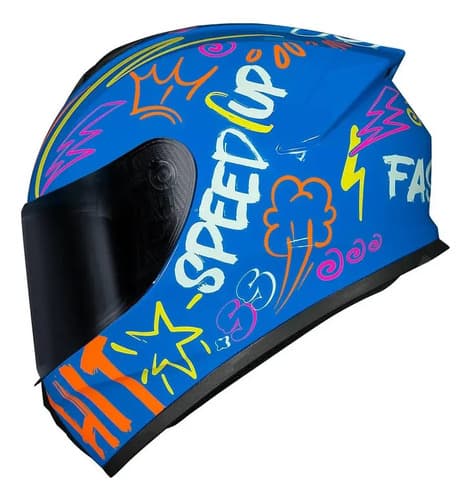 Capacete Race Tech Hit Faster Azul Tamanho Do Capacete 58