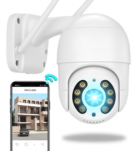 Câmera Ip A8 App Icsee Infravermelho Prova D'água Externa Wifi Hd Cor Branco