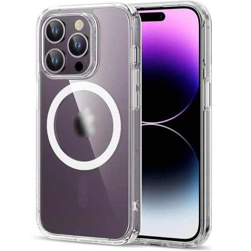 Capa Capinha Magnética Para iPhone 14 Pro Max Case Transparente Com Carregamento Por Indução