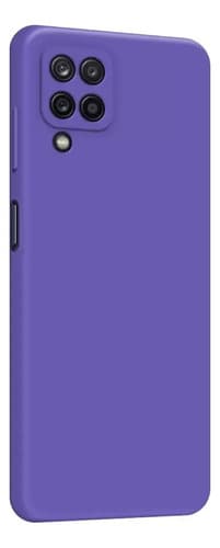 Capa de Silicone Aveludada para Samsung Galaxy A12 Roxo