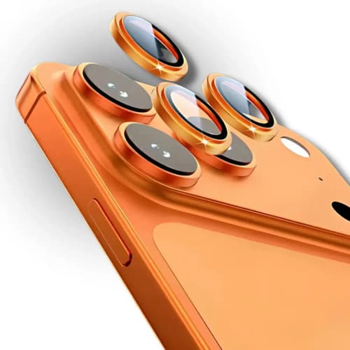 Pelicula Proteção Lente Aro iPhone 17 Pro 17 Pro Max Premium Cor Laranja