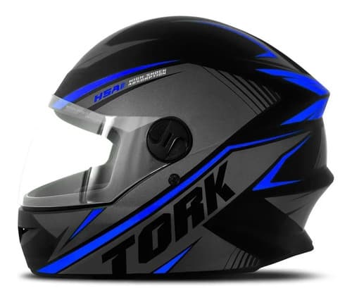 Capacete integral para bicicleta Pro Tork New Liberty R8 preto e azul