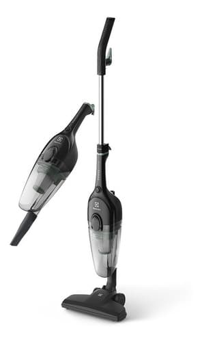 Aspirador de Pó Vertical com Fio Portátil de mão 2 em 1 com 1.100W de Potencia Cabo 5m capacidade 1,2L filtro HEPA Electrolux STK12 preto
