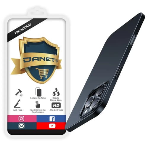 Kit Capa Capinha Slim Pro Acrílica Para iPhone 16 Normal Case Ultra Fina Fosca Com Película De Proteção Cerâmica Danet