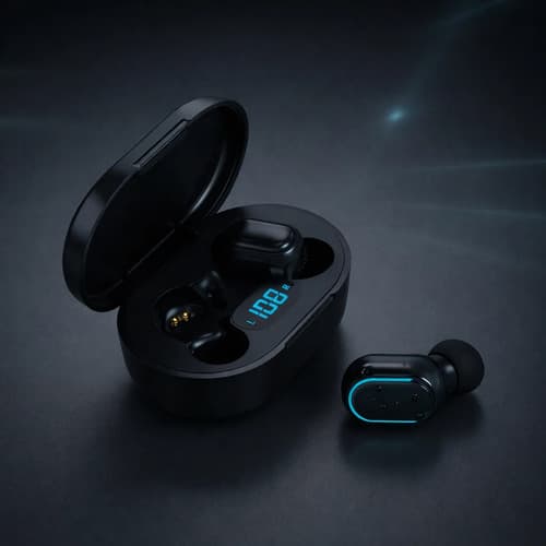 Fone De Ouvido Bluetooth Sem Fio Com Visor Intra Auricular Estéreo Graves Potentes Microfone Integrado Bateria Longa Duração Compatível Com Todos Os Celulares Notebook Tablet Música Corrida