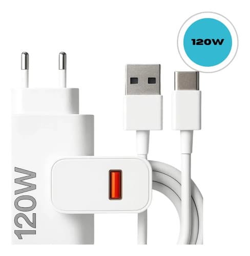 Carregador Celular 120w Rapido Compatível Xiaomi Poco X5 X6 X7 Pro Xiaomi 12t 13t 14t 15t Redmi 12 13 14 + Cabo Tipo-c Hardline