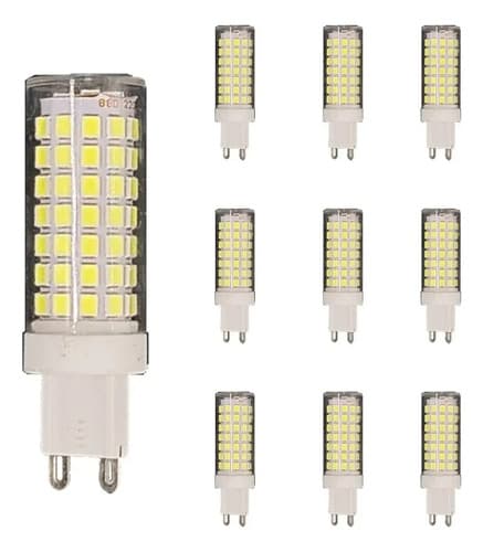 10 Lampada Led Halopim G9 12w 88led Lustre Arandela Luz Branco-frio 12W