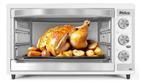 Forno Elétrico Philco 50L Branco Dupla Resistência PFE52B