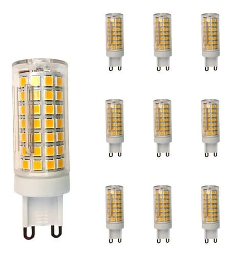 10 Lâmpada Led Halopim G9 12w 88led Lustre Arandela Cor da luz Branco-quente