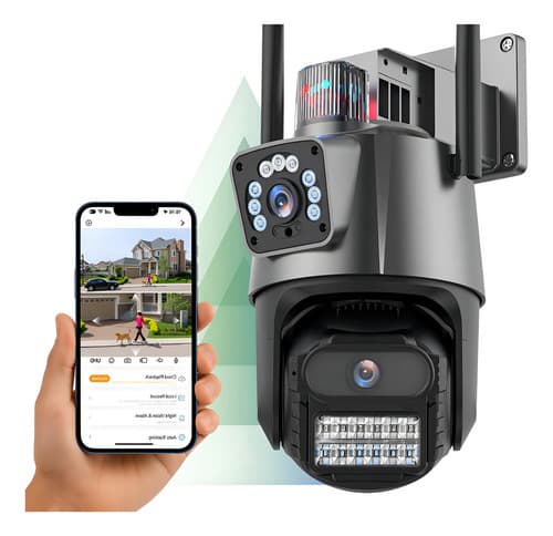 Câmera IP VLX P11 8MP 4K de Lente Dupla PTZ com Sirene e Wi-Fi