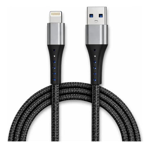 Cabo Usb 2 Metros Carregador Turbo Compatível Com iPhone 6 7 8 Plus X Xr 11 Se 12 13 14 Pro Max Super Rápido