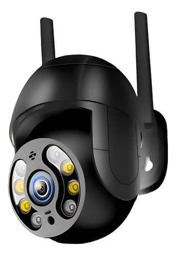 Kit 04 Câmeras Rotativa A8 App Icsee Segurança Externa Wifi - Preto