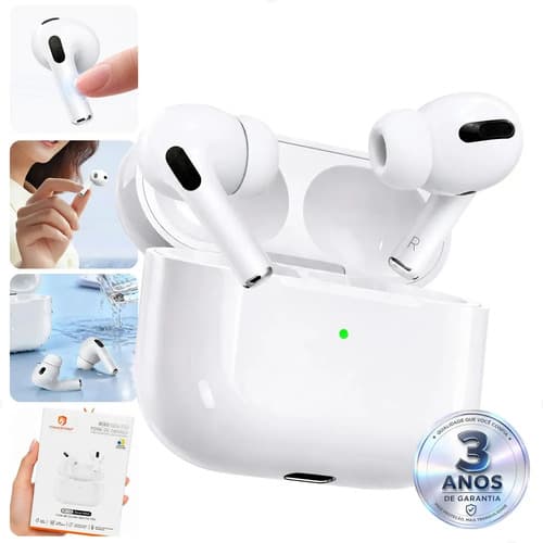 Fone Bluetooth 5.3 Tws Sem Fio com Microfone HD Anti Ruido A Prova D'água Compatível iPhone Samsung Xiaomi Motorola Redmi Android iOs Para Esporte Academia Trabalho Game e Entretenimento H'maston Pro