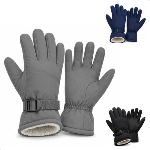 Luva De Motoqueiro Com Forro Motociclista Impermeavel Frio Inverno Chuva Moto Motoboy Motocicleta Forrada Confortavel Ajustavel Poliester Pelinho Viagens Viajar Tamanho Unico Cor Cinza