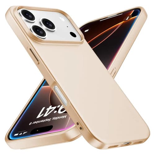 Capa Capinha Slim Acrílica Para iPhone 17 Pro Case Dourado Dourado Somente Capa