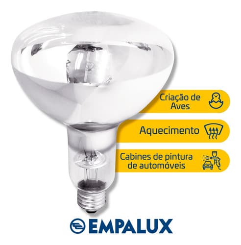 Empalux Secagem Incandescente 250w E27 Cor Da Luz Amarela