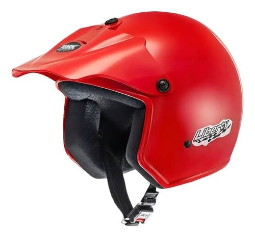 Capacete Aberto Pro Tork Liberty Solid Para Moto Cor Vermelho Tamanho do capacete 60