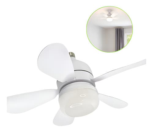 Lâmpada Led Ventilador Teto Soquete Bivolt Controle E27 65w